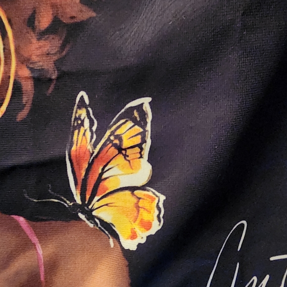 Antthony Signature Printed Chiffon Square Scarf - butterflies - Picture 4 of 7